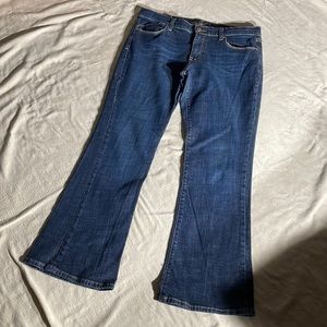 The Flirt blue jeans size 12 stretch, mid rise flare